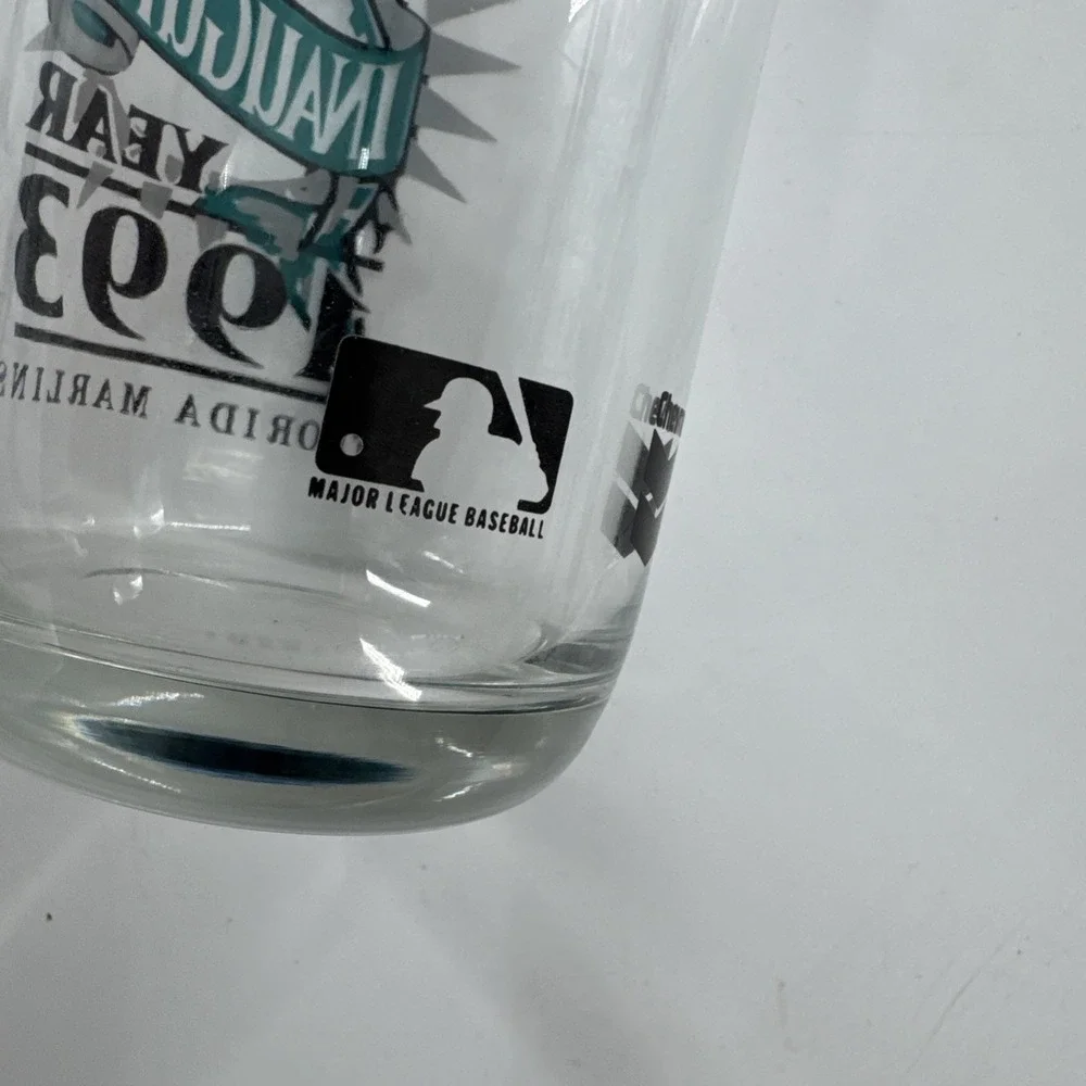 Bundle of 8 FLORIDA MARLINS Inaugural Year 1993 MLB Baseball Chevron Glass Cup